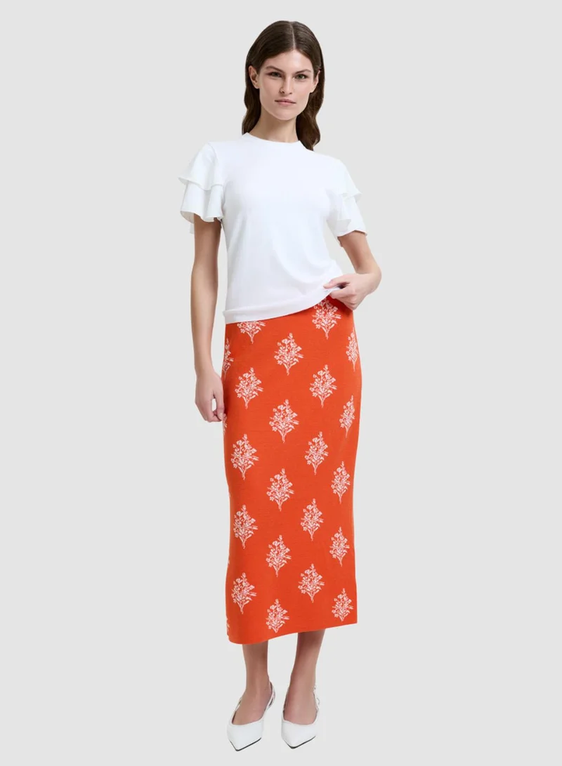 French Connection Imelda Ditsy Floral Midi Skirt